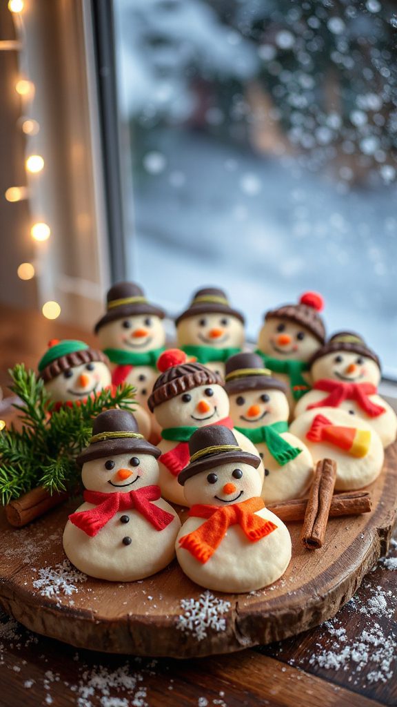 festive snowman cookie decorating