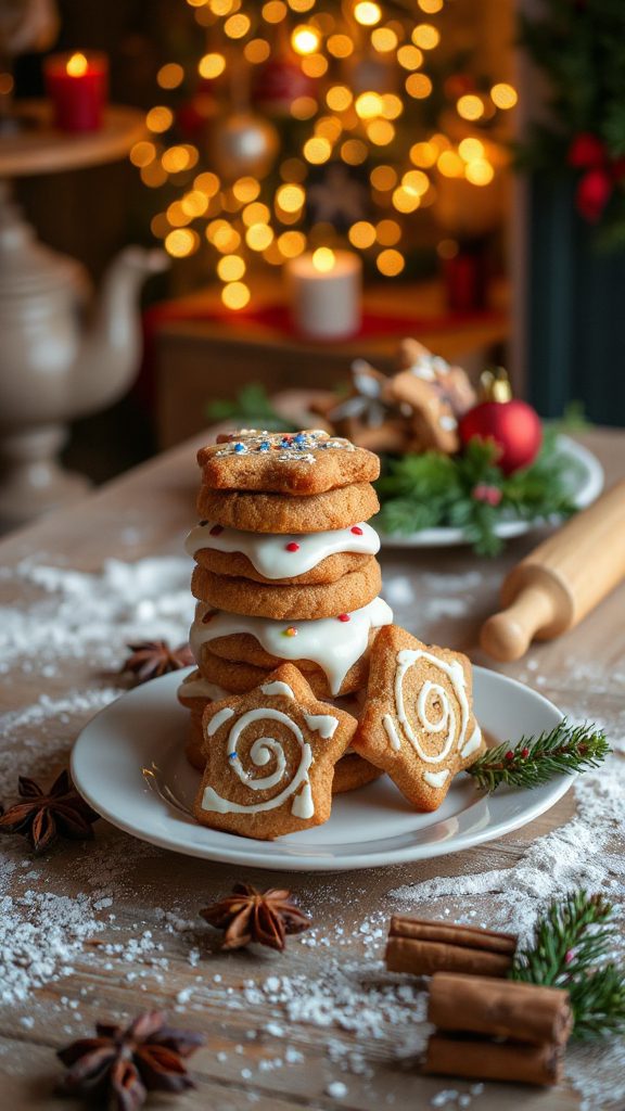 festive spiced gingerbread cookies