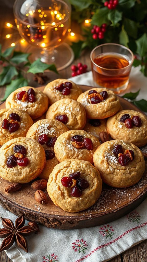 festive spiced rum cookies