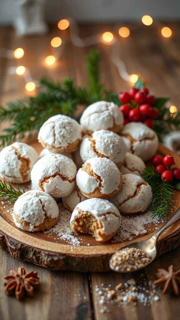 festive spiced walnut cookies