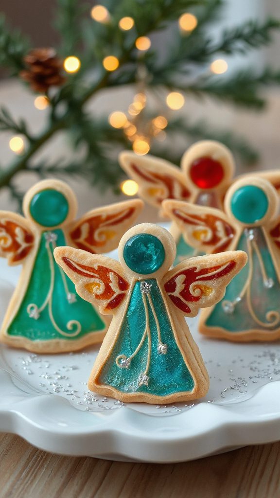 festive stained glass cookies