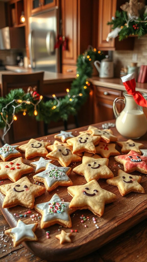 festive star shaped cookies