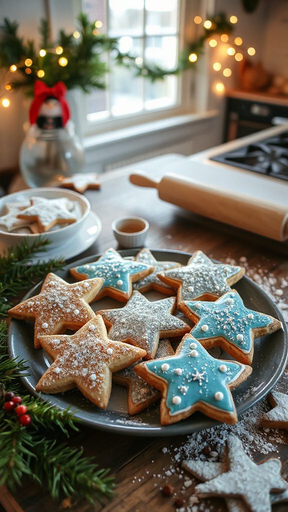 festive star shaped cookies