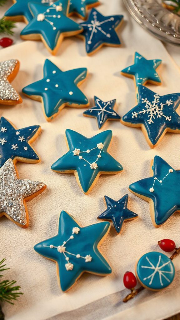 festive star shaped cookies