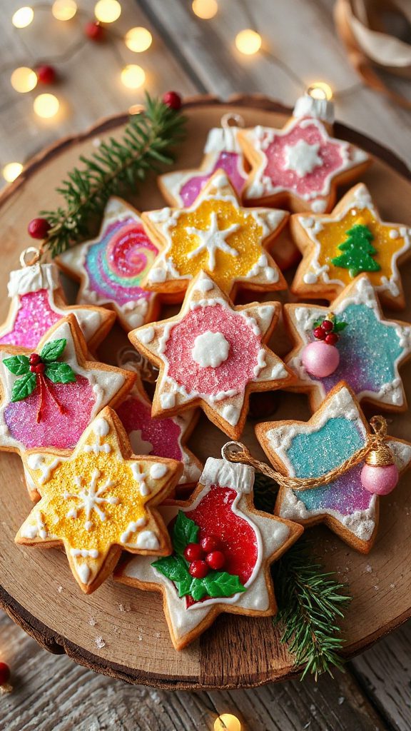 festive star shaped cookies