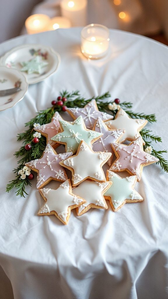 festive star shaped cookies