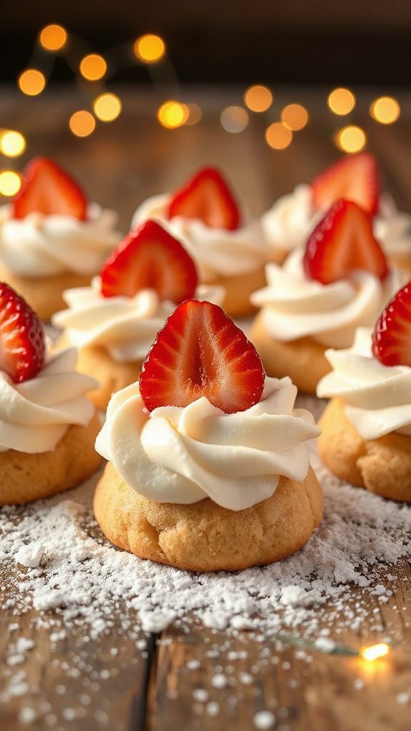 festive strawberry santa cookies festive strawberry santa cookies