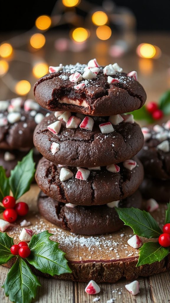 festive stuffed chocolate cookies festive stuffed chocolate cookies