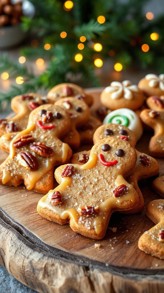 festive toffee gingerbread cookies