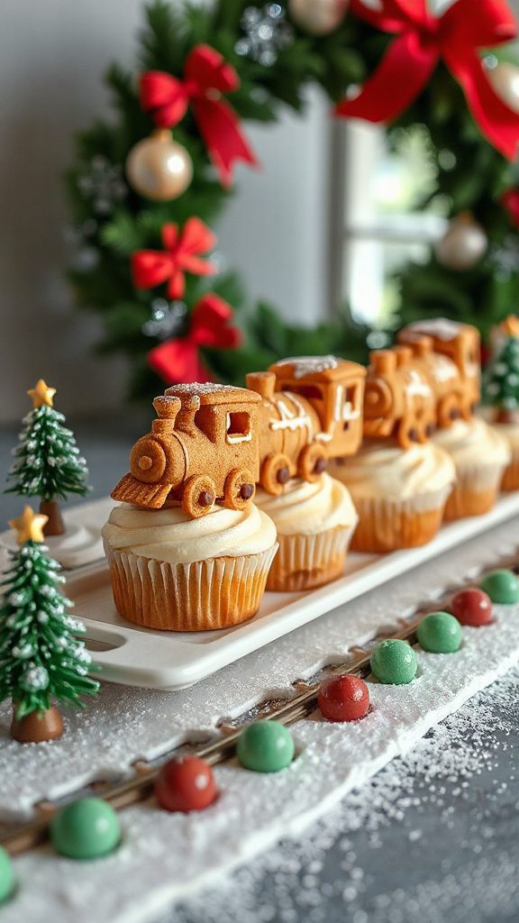 festive train station cupcakes festive train station cupcakes