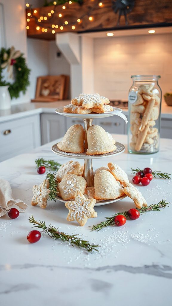 festive vanilla spritz cookies