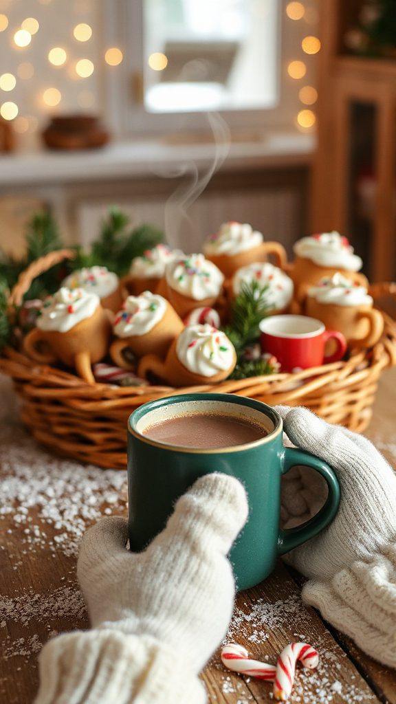 festive warm beverage cookies