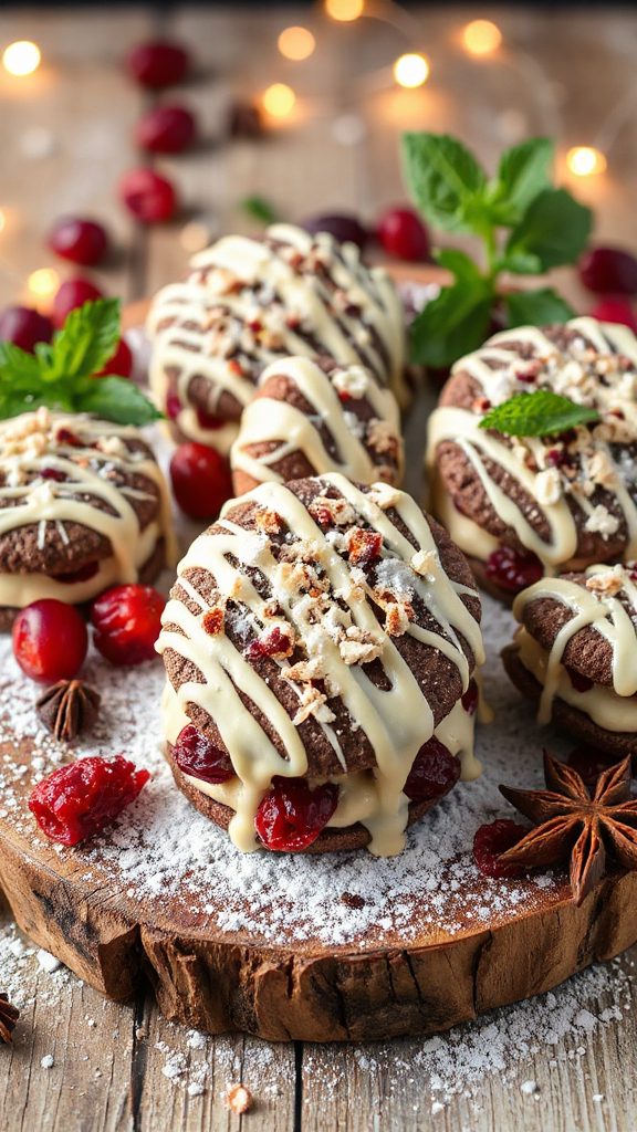 festive white chocolate cookies