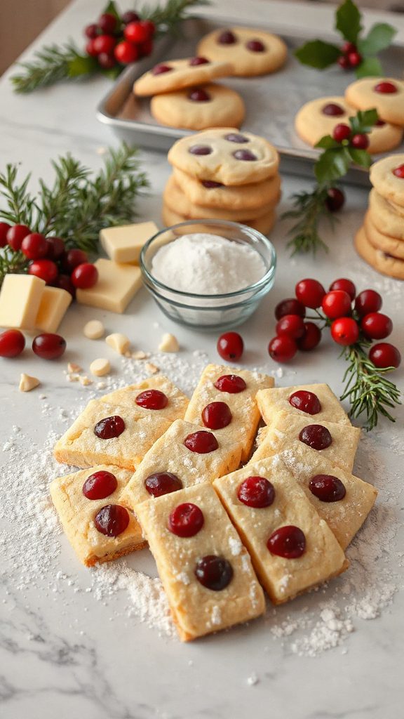 festive white chocolate cookies