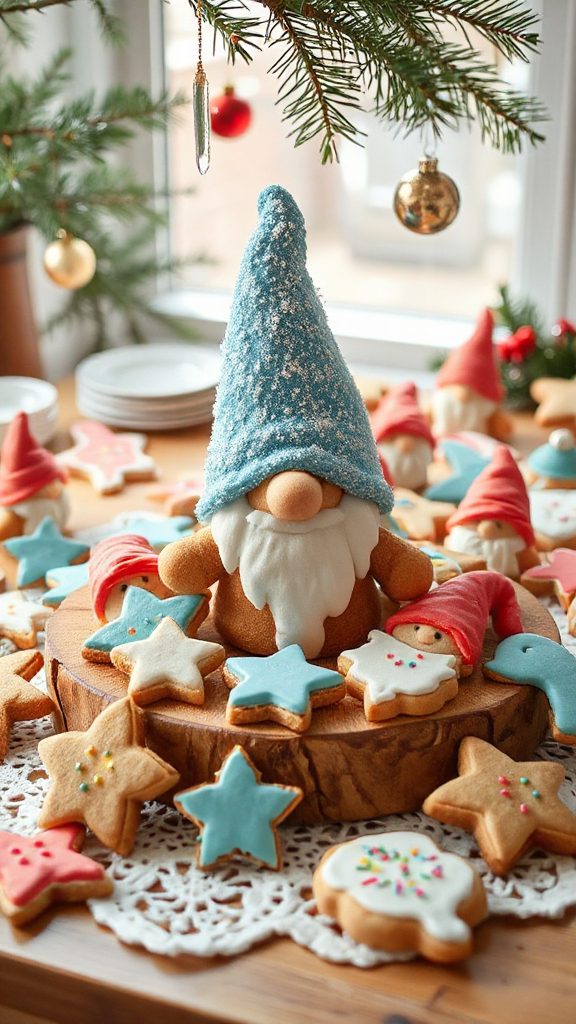 festive winter gnome cookies