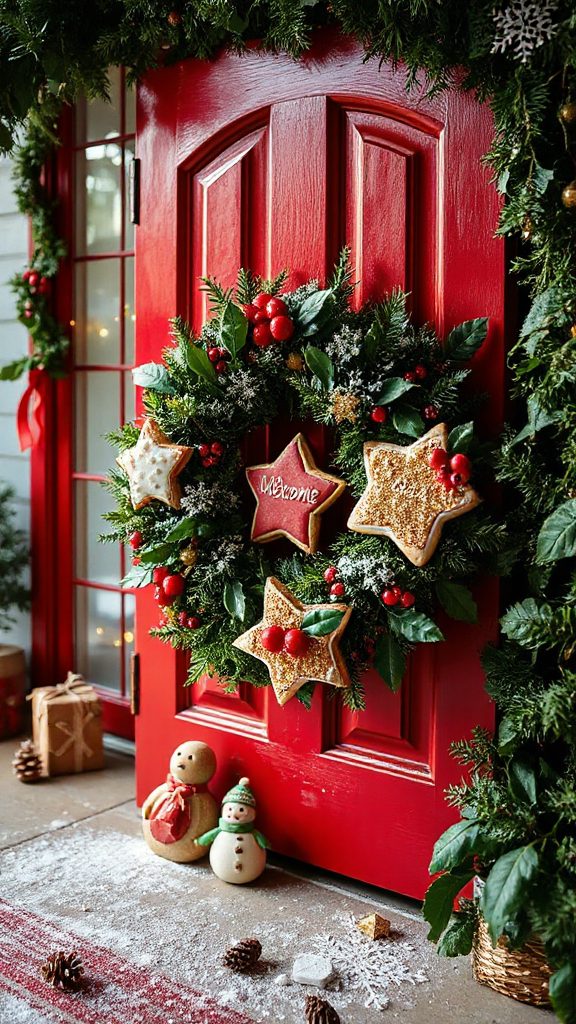 festive wreath door cookies festive wreath door cookies