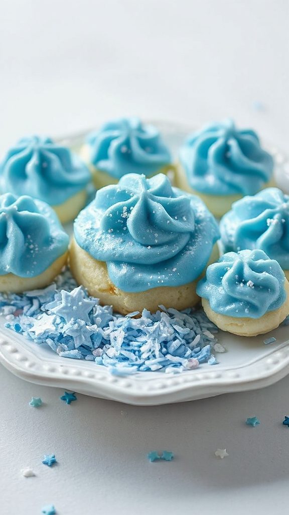 frosted blue coconut delights