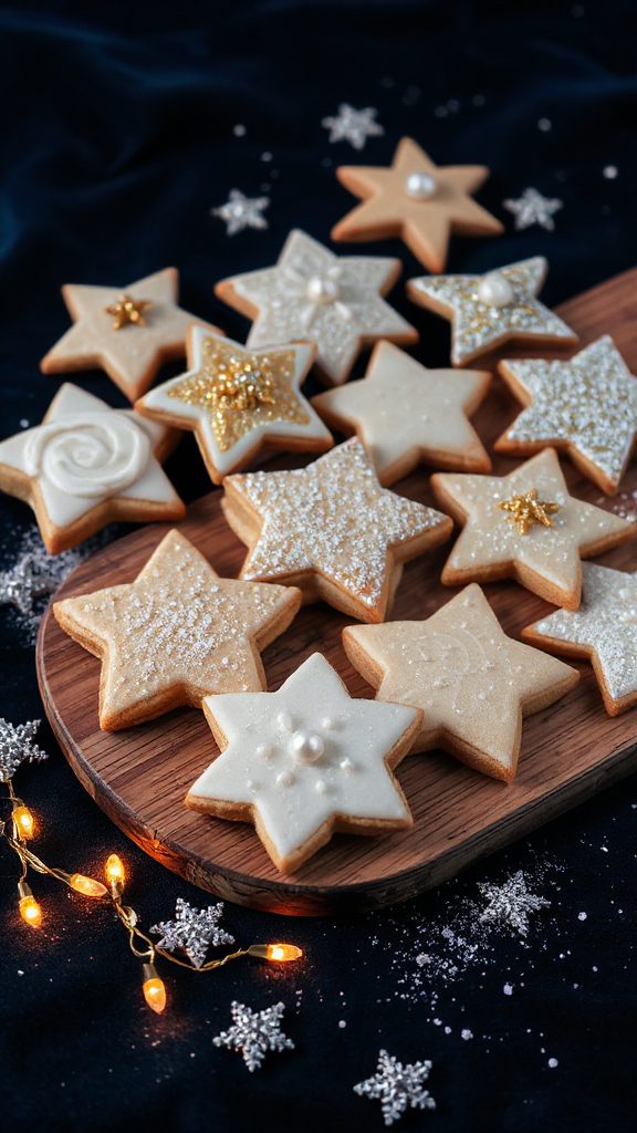 galaxy themed decorated cookies