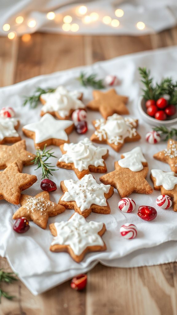 ginger cookies with marshmallow frosting