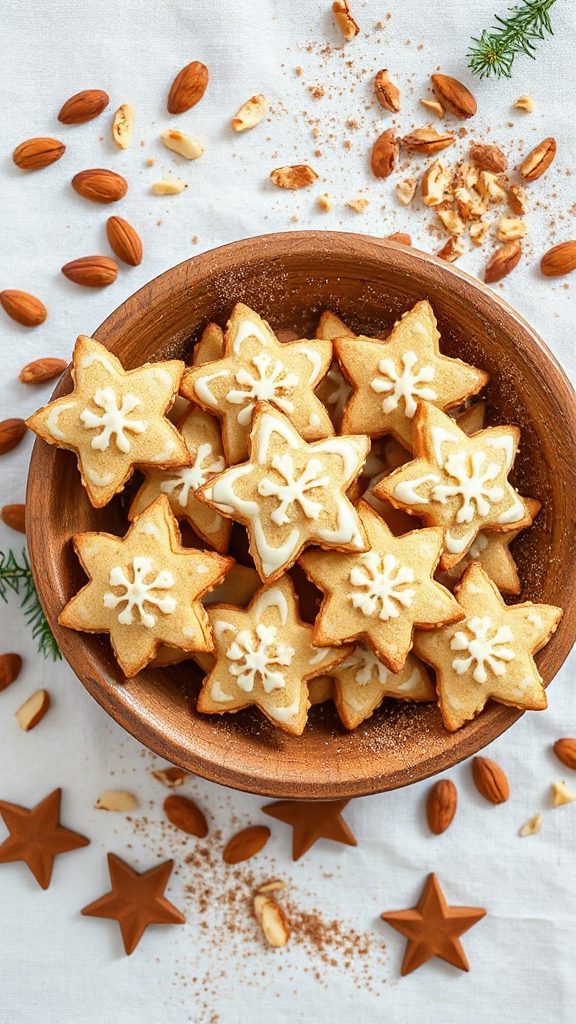 ginger infused holiday star cookies