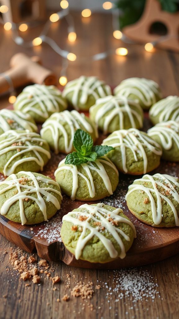 ginger matcha chocolate cookies