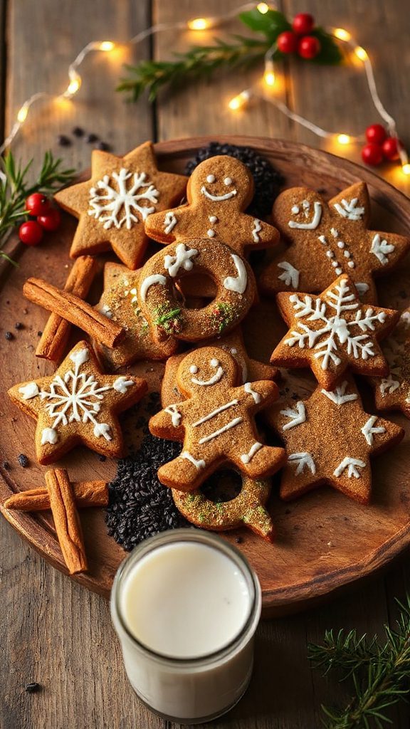 gingerbread chia seed cookies