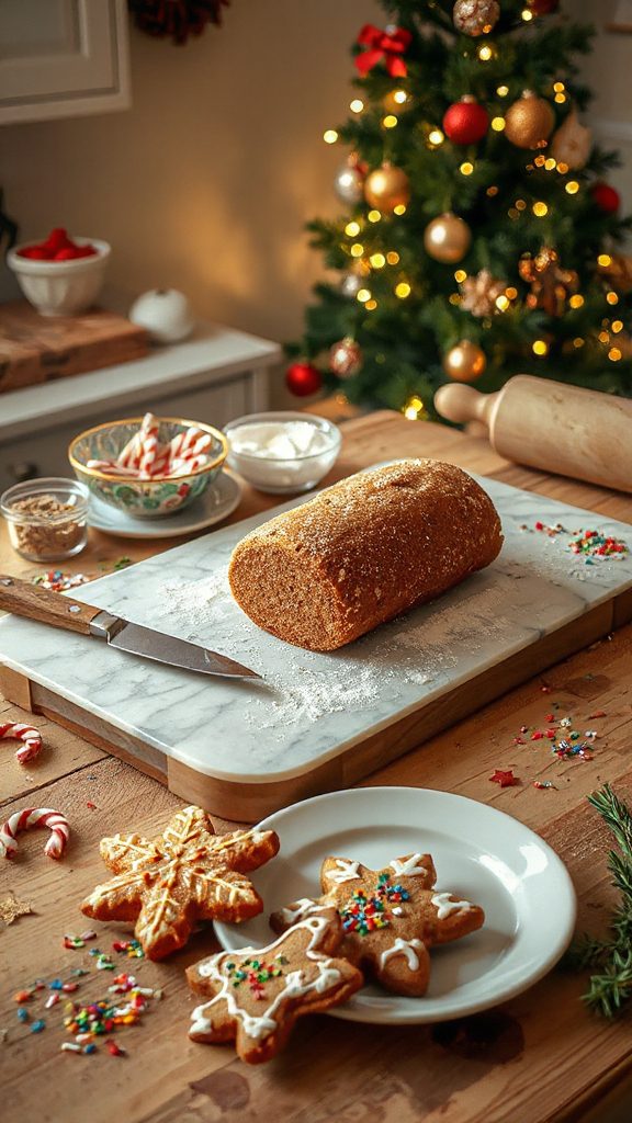 gingerbread cookies slice and bake