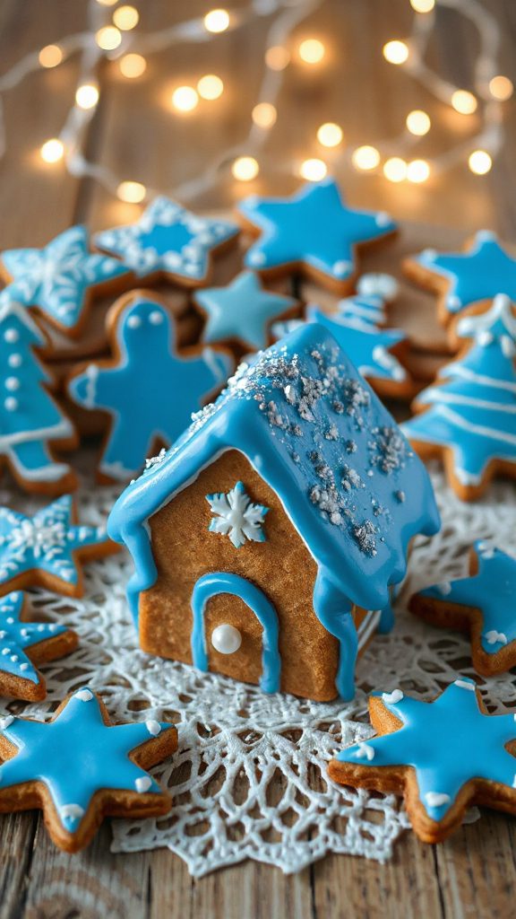 gingerbread cookies with glaze