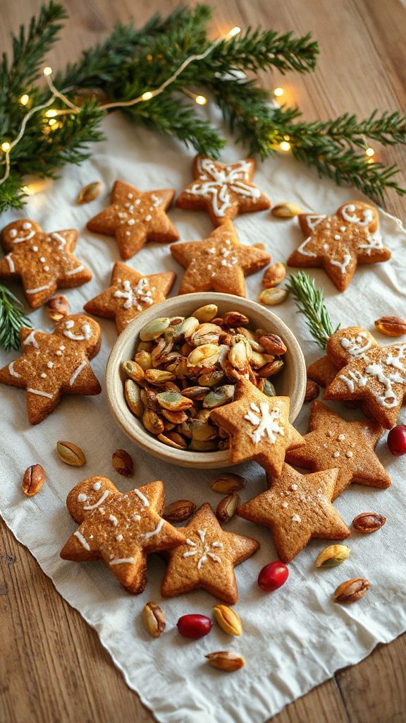 gingerbread cookies with pumpkin seeds