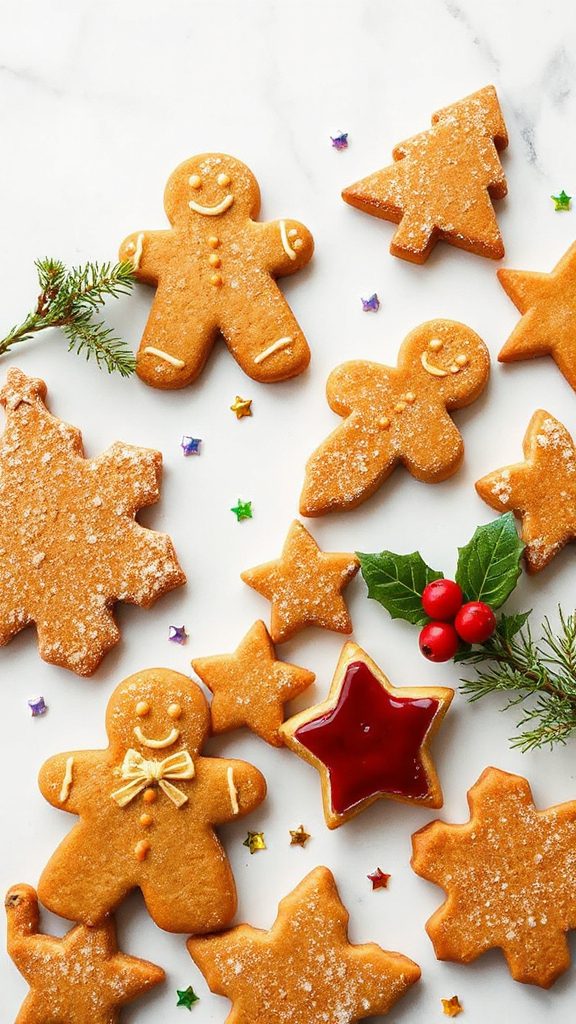 gingerbread cookies with red bean