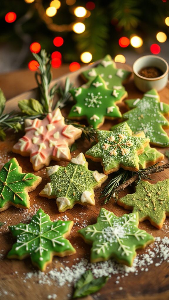 green tea shortbread cookies
