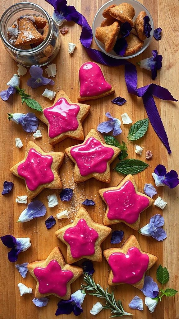 hibiscus gingerbread holiday cookies