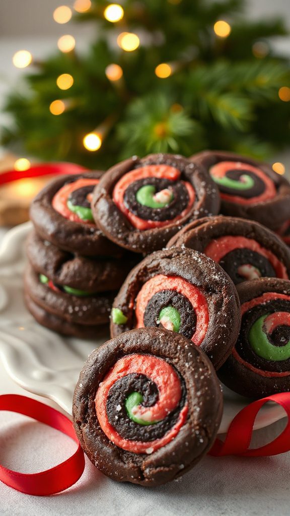 holiday chocolate peppermint cookies
