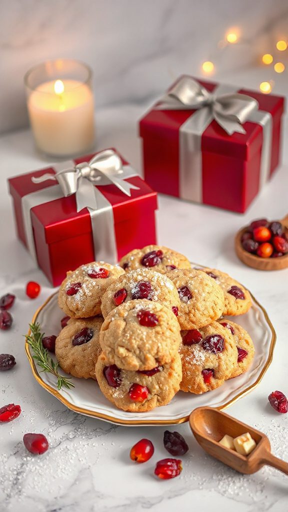 holiday cookies with cranberries
