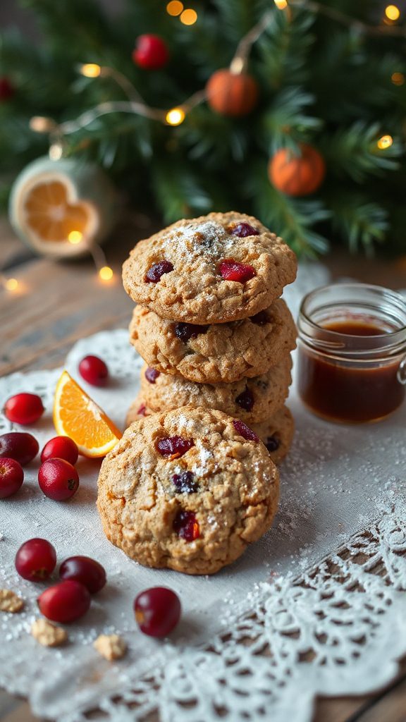 holiday cranberry orange cookies