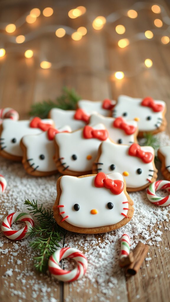 holiday themed hello kitty cookies