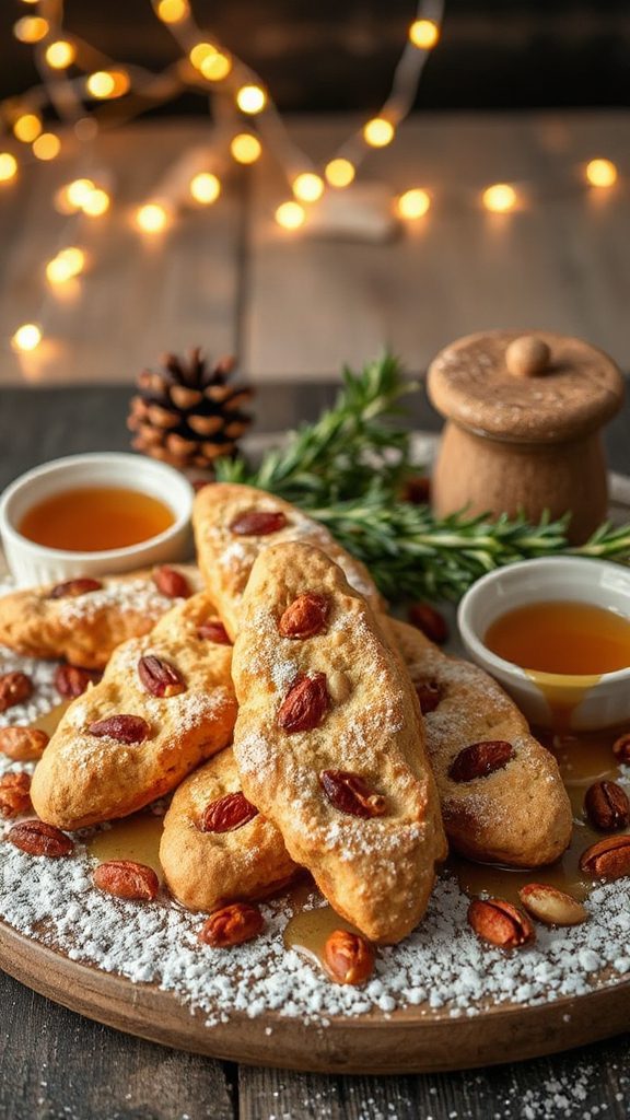 honey infused crunchy biscotti