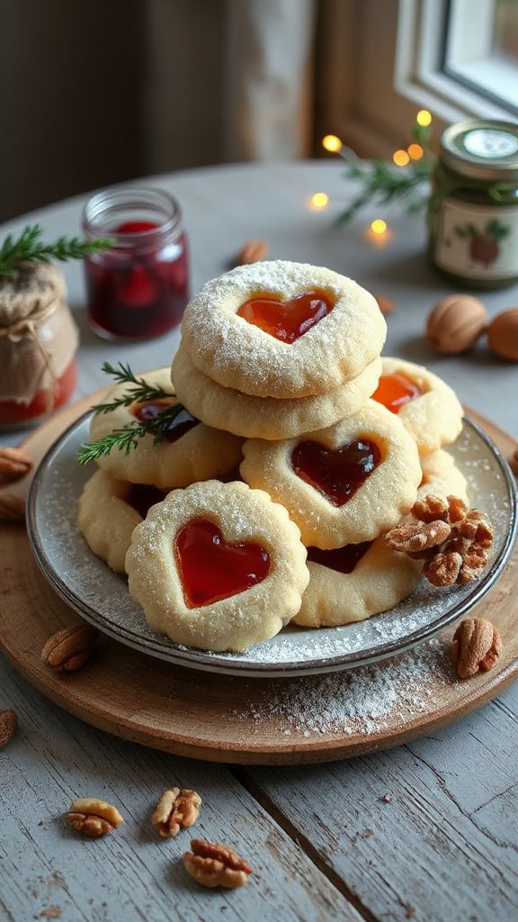 jam filled shortbread cookies