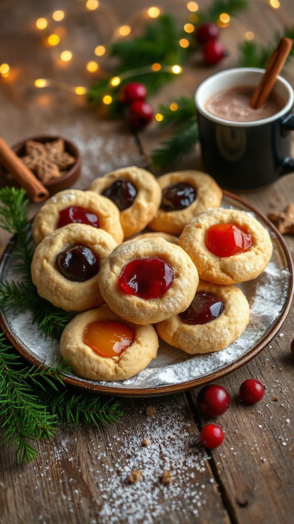 jam filled thumbprint cookies
