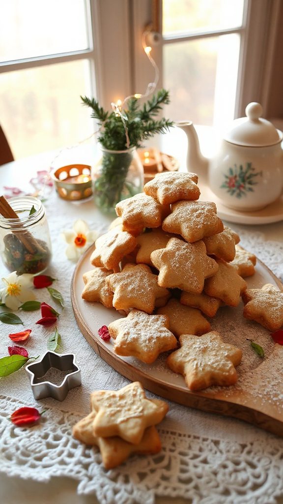 jasmine green tea shortbread cookies