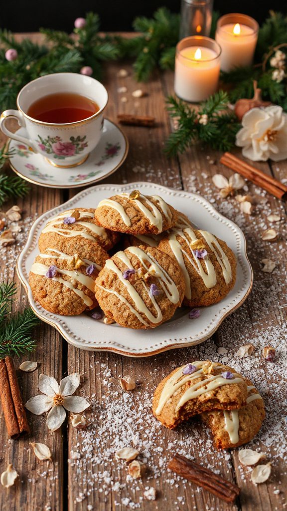 jasmine infused white chocolate cookies