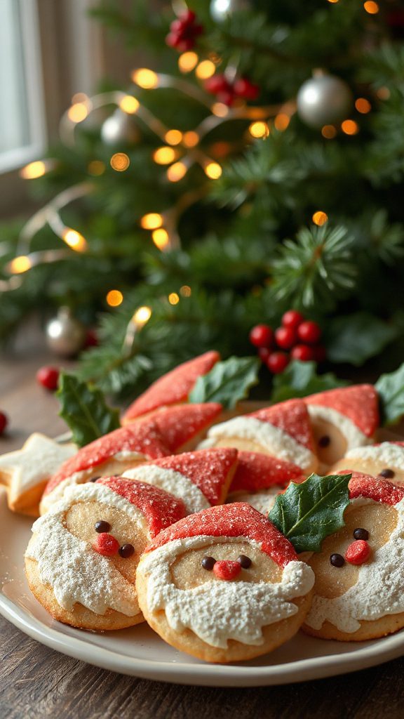 jolly santa face cookies