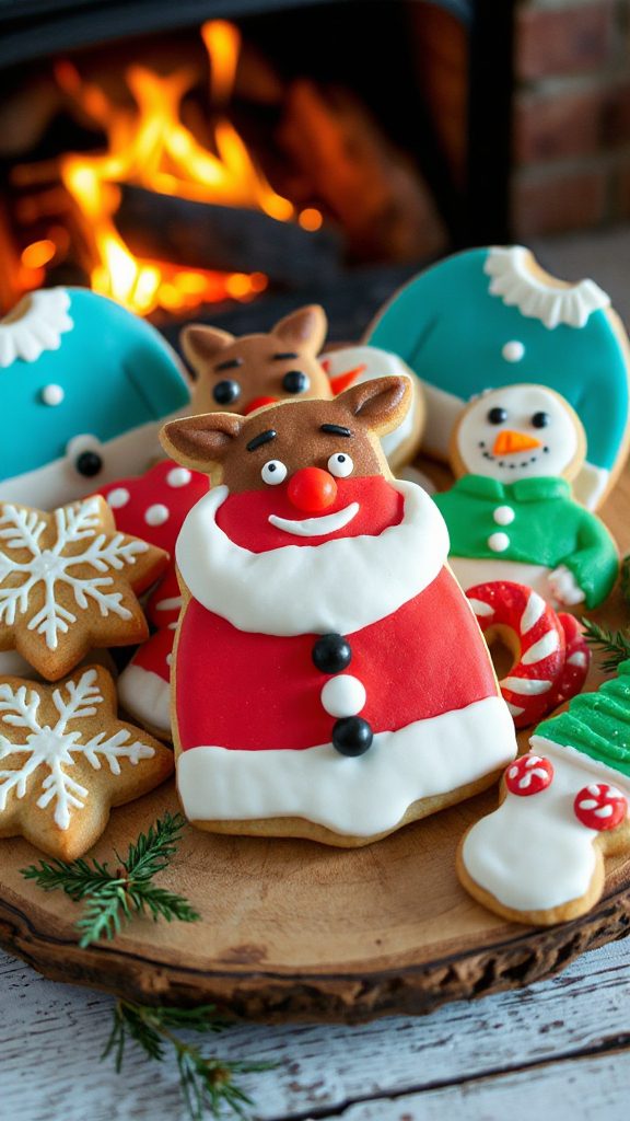 jolly santa sweater cookies