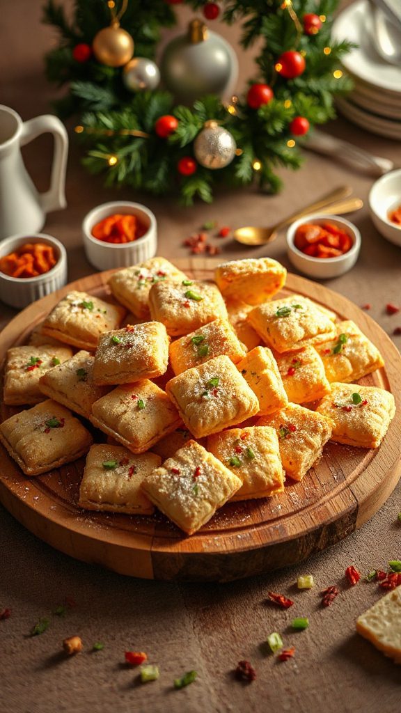 kimchi flavored shortbread bites