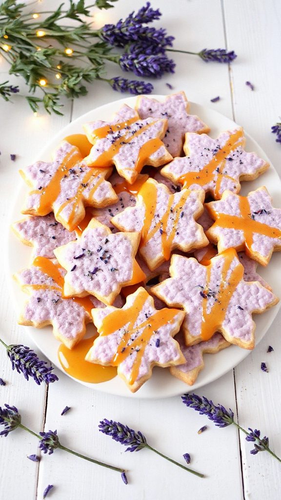 lavender cookies with honey glaze