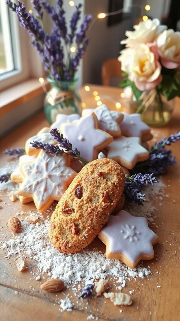 lavender honey italian biscotti