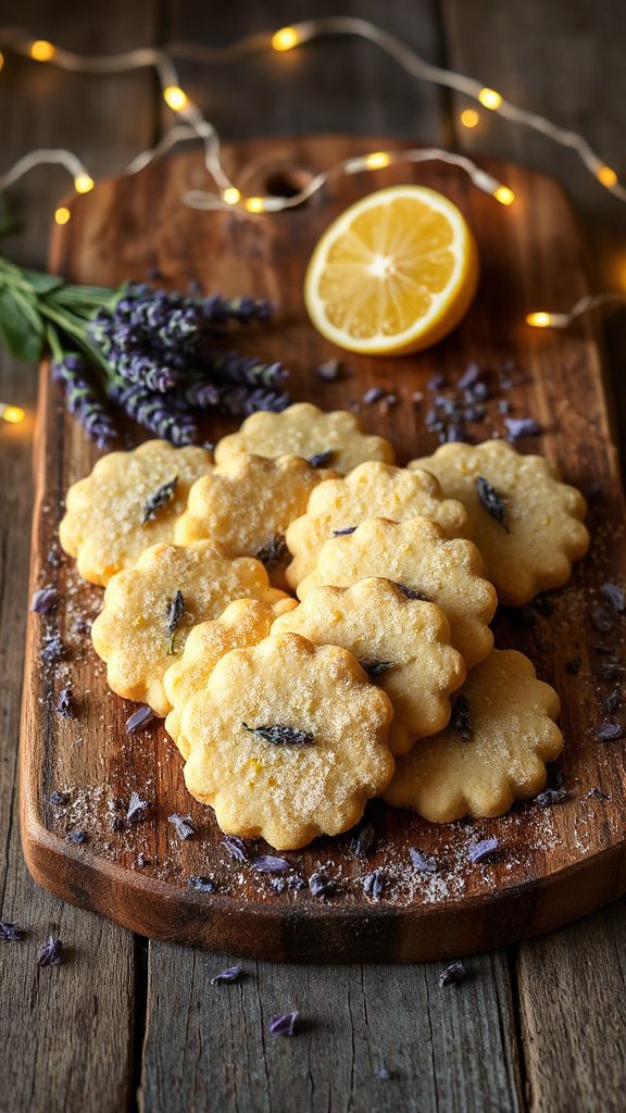 lavender lemon shortbread cookies