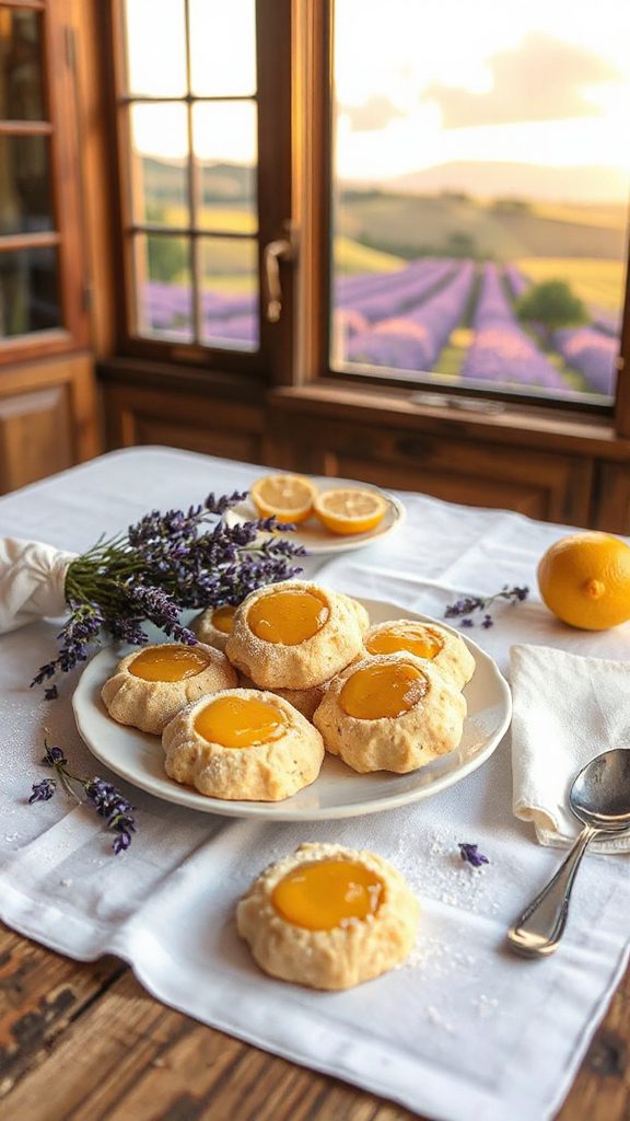 lavender lemon thumbprint cookies