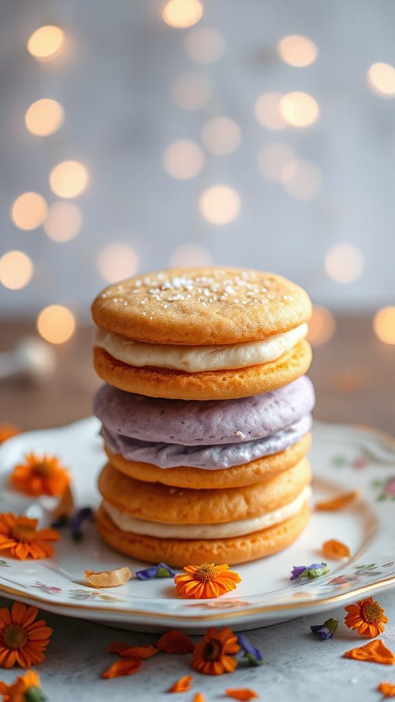 layered thai tea cookies