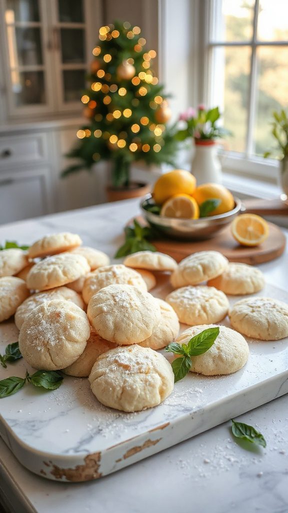 lemon basil meltaway cookies